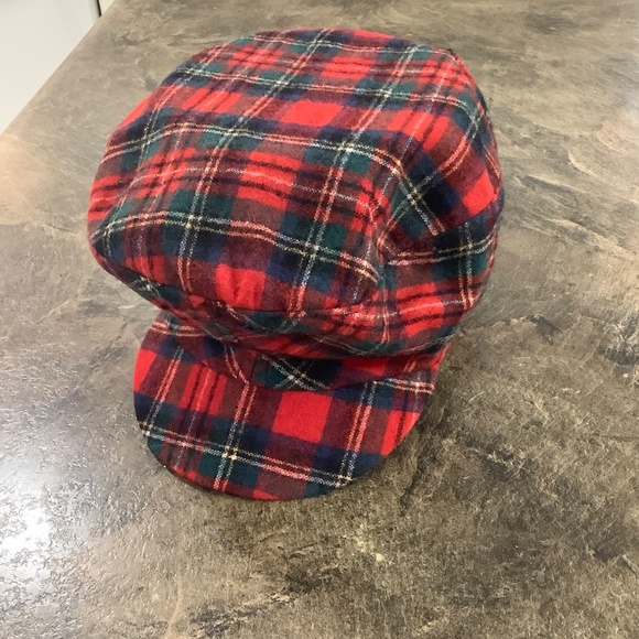 Vintage Pendleton Wool Plaid Red Cap fit women’s L-XL - Picture 6 of 15